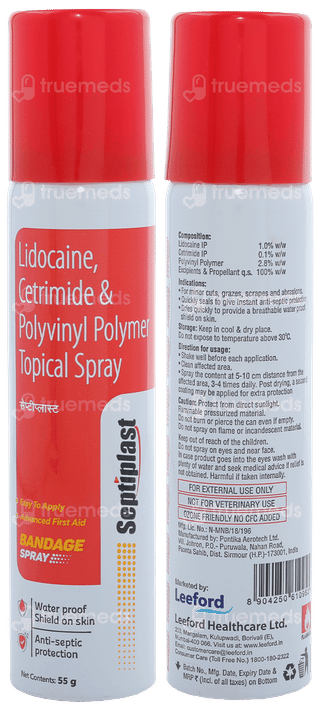 Septiplast Bandage Spray 55 Gm